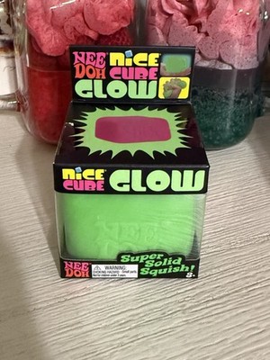 Viral Schylling NeeDoh Green Nice Cube Glow, New & Sealed, Fast Free Shipping