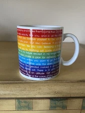 Vintage SUCCESS Rainbow Pride Toscany Mug  1981 Japan