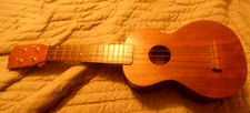Vintage Pan Soprano Ukulele Mahogany Neck  Head Model 202 Japan