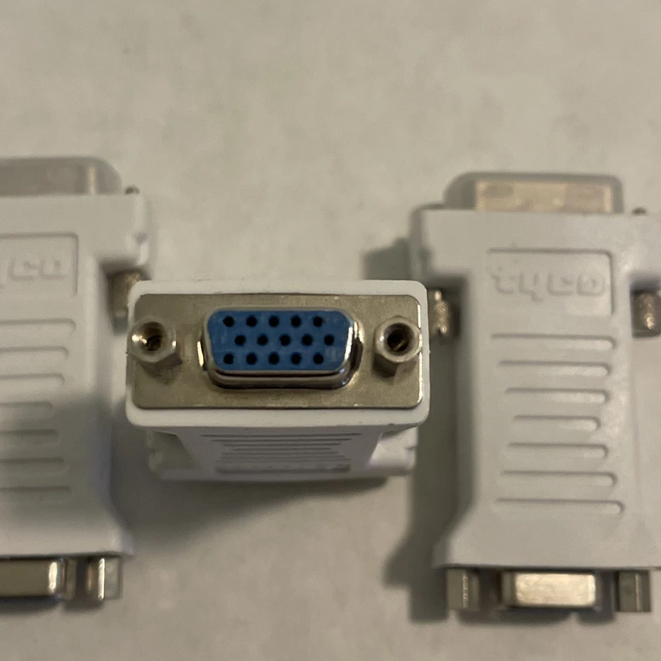 4x TYCO OEM DVI MALE TO VGA FEMALE VIDEO ADAPTER CONVERTER FOR PC MONITOR OJ8461 - Image 3 of 3