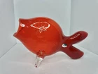Blenko Glass 5433C Guppy Fish Vase Dreamcicle  Crackle W/label 1st Quality