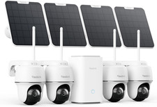 REOLINK Argus PT Ultra 4K Solar Security Camera Outdoor System 4 Pack Encrypte