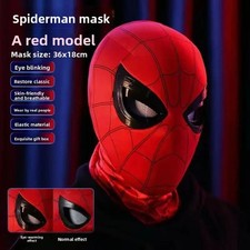 Spider-Man Mask Moving Arachnid Eyes Chin Control Eyes Helmet Masks Props Gift