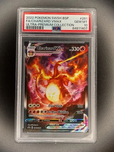 2022 Pokémon SWSH BSP FA / Charizard VMAX Ultra Premium Collection #261 PSA 10