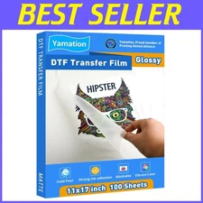 DTF Transfer Film Glossy: 11x17 100 Sheets