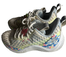 Under Armour Curry Basketball Shoe Unisex Lime Green/Blue Youth 5