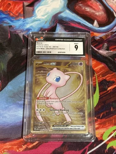 CGC 9 Mew ex 205/165 EN 151 Metal Ultra Premium Collection Promo Pokemon Card