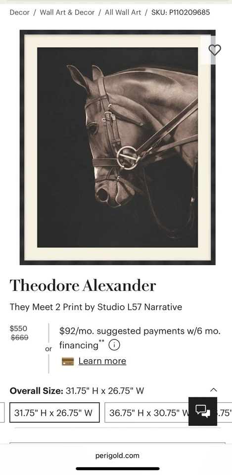 Arte de pared Theodore Alexander **NUEVO** Foto 2 de 2