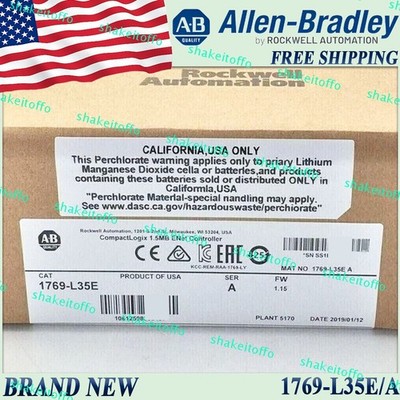New in Box AB 1769-L35E/A CompactLogix 1.5MB ENet Controller 1769L35E serA US