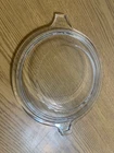 EUC PYREX 681-C-37 ROUND GLASS CLEAR CASSEROLE LID ONLY VINTAGE 5.75" 7" 2-TAB