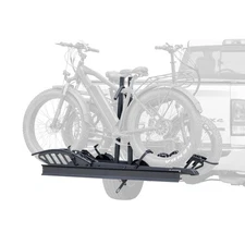 Elevate Outdoor Hitch-Mounted Platform Rack w/Ramp for Ebikes & Fat Tire Bikes