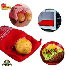 Reusable Microwave Potato Bag Quick Baked Potato Cooker Pouch 4 Minutes