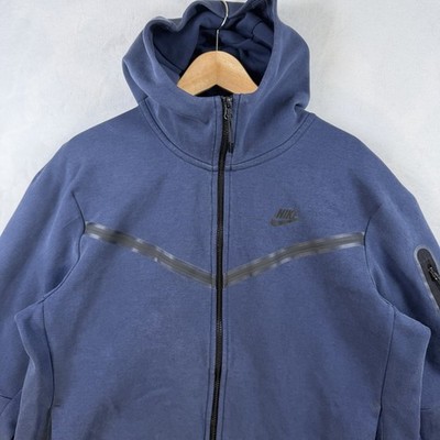 Nike Sportswear Tech Fleece Windrunner Jacket Mens L Hoodie Navy Blue Athletic