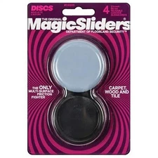 Magic Sliders Gray 2-3/8 in. Adhesive Polymer Sliding Discs 4 pk