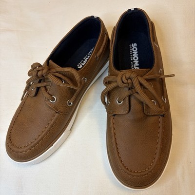 Sonoma Goods for Life Boy s Casual Lace Up Brown Boat Shoes Size 2 NEW