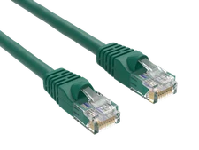 10ft Cat5e UTP Ethernet Network Patch Cable Snagless 24AWG Bare Copper, Green
