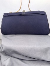 Vintage HL Harry Levine Clutch Evening Bag Black With Gold Frame Chain USA