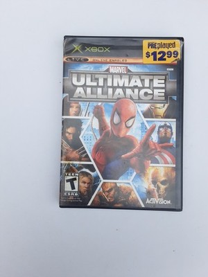 Marvel Ultimate Alliance Original Xbox NTSC Tested Disc Black Replacemen Case