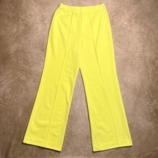 Vintage 70s Kolortron Koret of California Neon Yellow Wide Leg Disco Pants Retro