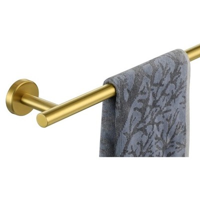 JQK Bath Towel Bar, 27'' Brushed Light Gold Towel Rack Bathroom Stainless Steel