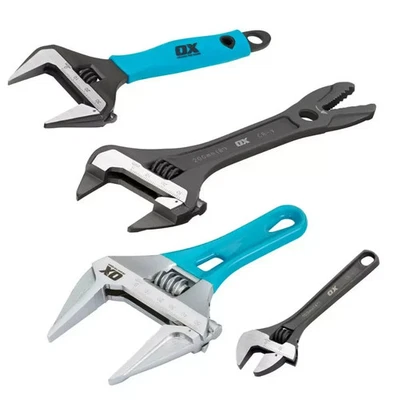 Ox Tools OX-P552604 Pro Adjustable Wrench Set - 4 Piece Plumbers Set