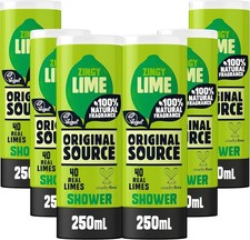 Original Source Zingy Lime Shower Gel Multipack 6 x 250ml - 100% Natural Vegan 5.65 per litre