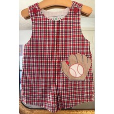 Vintage Samara Shortall Embrodered Baseball and Glove 2T