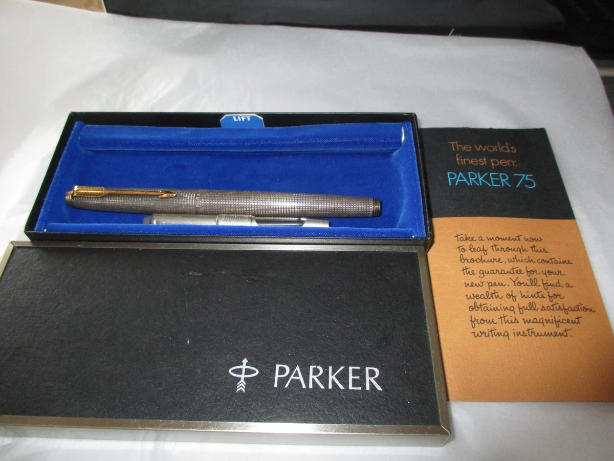 Parker Gold, 14K Nib Sterling Silver Collectible Fountain Pens for