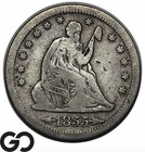 1855-S Seated Liberty Quarter w/ Arrows, Lower Mintage Better Date San Francisco