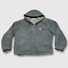 Vintage Carhartt J141 - GVL Mens 2XL Faded Gray Sherpa Chore Coat Barn Jacket