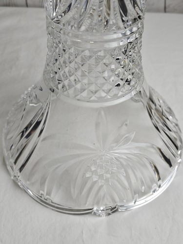Shannon by Godinger Large 12” Lead Crystal PALM TREE Peony Vase - Picture 12 of 13
