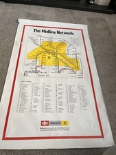 Rare 1990’s The Midline Network CENTRO Railway Station Route Map Poster