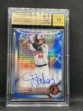 2022 Bowman Chrome Blue Refractor Jud Fabian Auto 10 BGS 9.5 gem mint #/150 rc