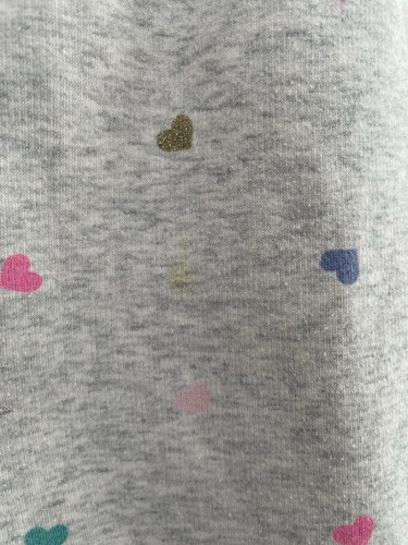 Gap Kids Girl Colorful Glitter Hearts Cozy Fleece Lined Leggings Heather Gray XL - Picture 4 of 6