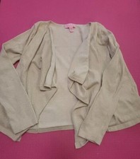 Lilly Pulitzer Beige Shimmering In Gold Size XL 12-14 Girls Sweater Pre-Owned