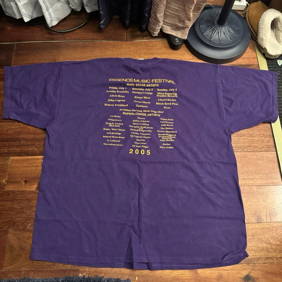 Camiseta Vintage Essence Festival Talla 2XL Kanye Beyoncé Rap Hip Hop Soul R&B Foto 3 de 4