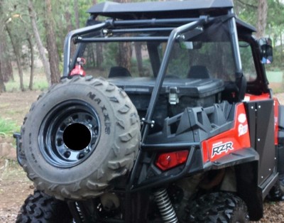 Tusk Rear Bumper Cargo Rack POLARIS RZR S 1000 EPS 2015-2019 tire carrier mount