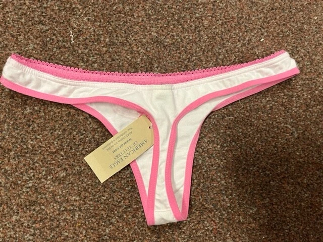 NWT AMERICAN EAGLE OUTFITTERS THONG UNDERWARE embroidered flower  - Image 2 of 2