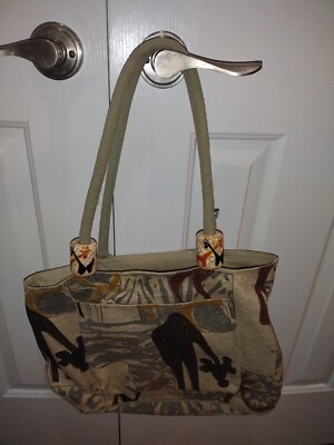 Sand N Sun African Animals Print Tote Width 16'' Width Height 12''