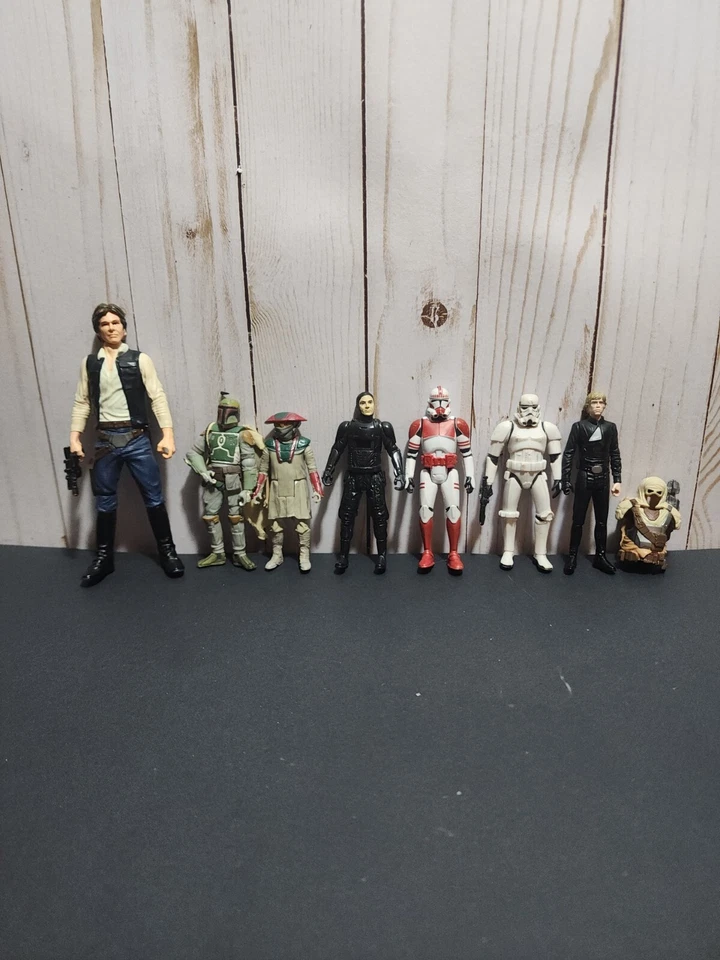 Star Wars Vintage Loose figures LOT Of 7 Action figures Han Solo Luke Skywalker  - Image 2 of 4