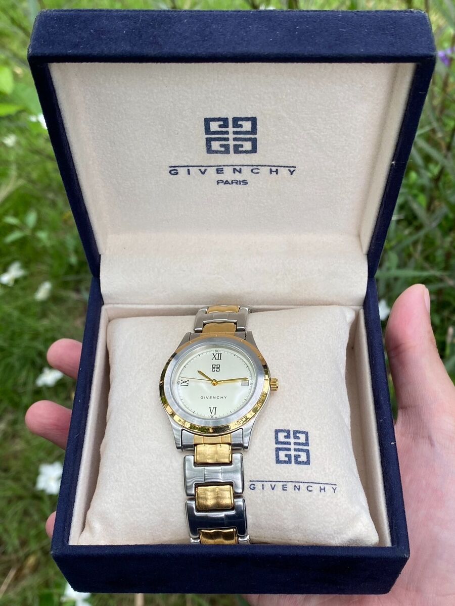 Vintage GIVENCHY Two Tone Adjustable Band Women's Watch With Vintage GIVENCHY Two Tone Adjustable Band Women's Watch With
