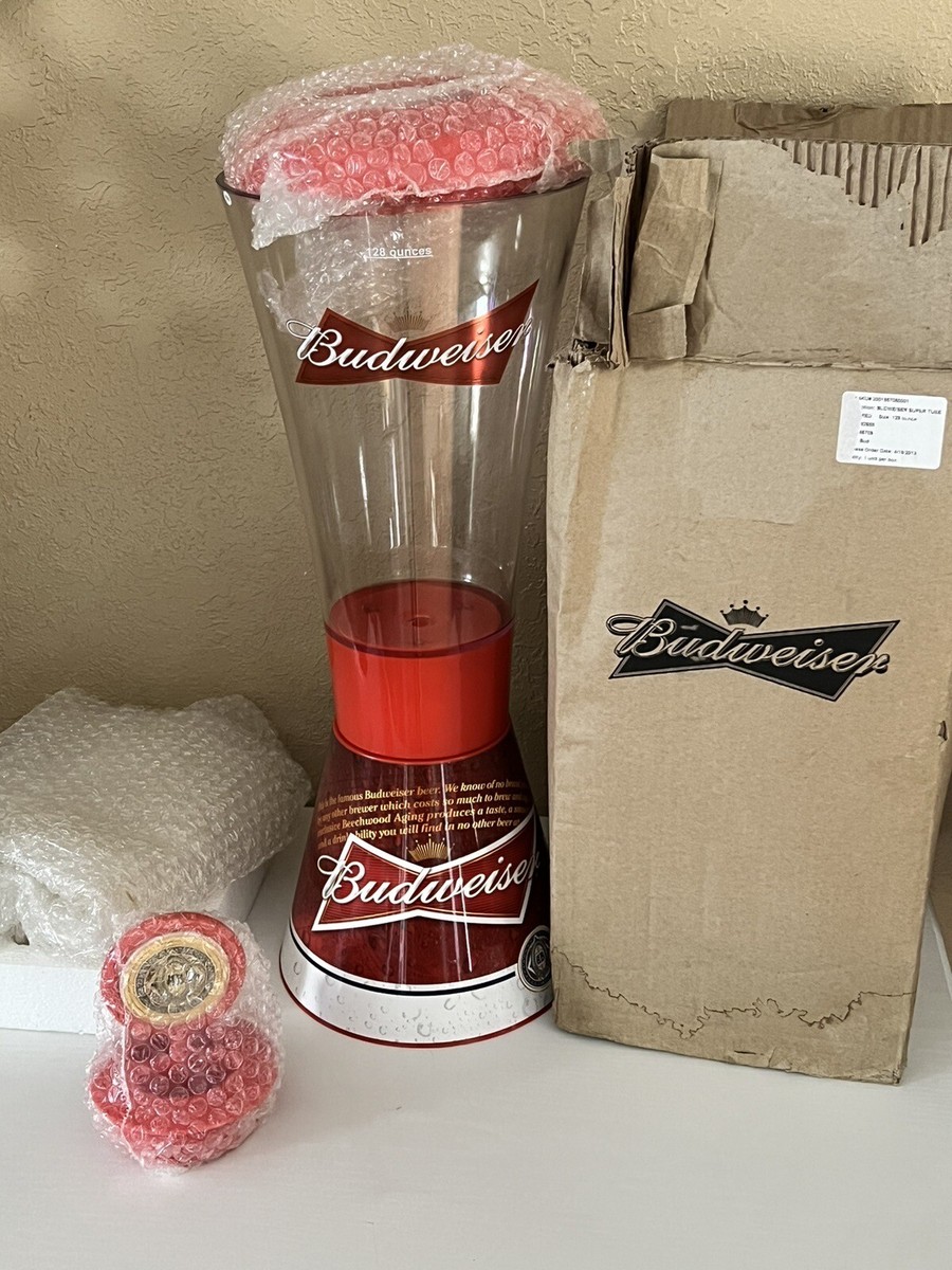 バドワイザー　ピーナッツディスペンサー Budweiser Bud Super Tube 128 Ounce Beer Dispenser Tap Tower