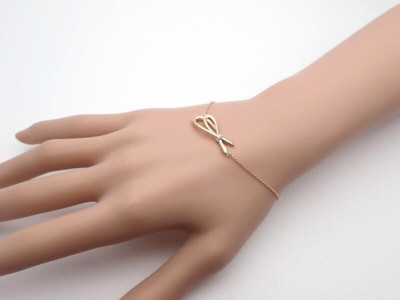 Tiffany Bow Bracelet 750 Rose Gold Diamonds