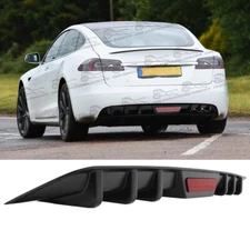 Rear Diffuser 6-Fins Bumper Lip Splitter Spoiler Wing For Tesla Model 3 S X Y