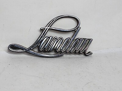 BUICK LANDAU Emblem Ornament Logo Badge 9734106 Vintage 1970's Nameplate Script