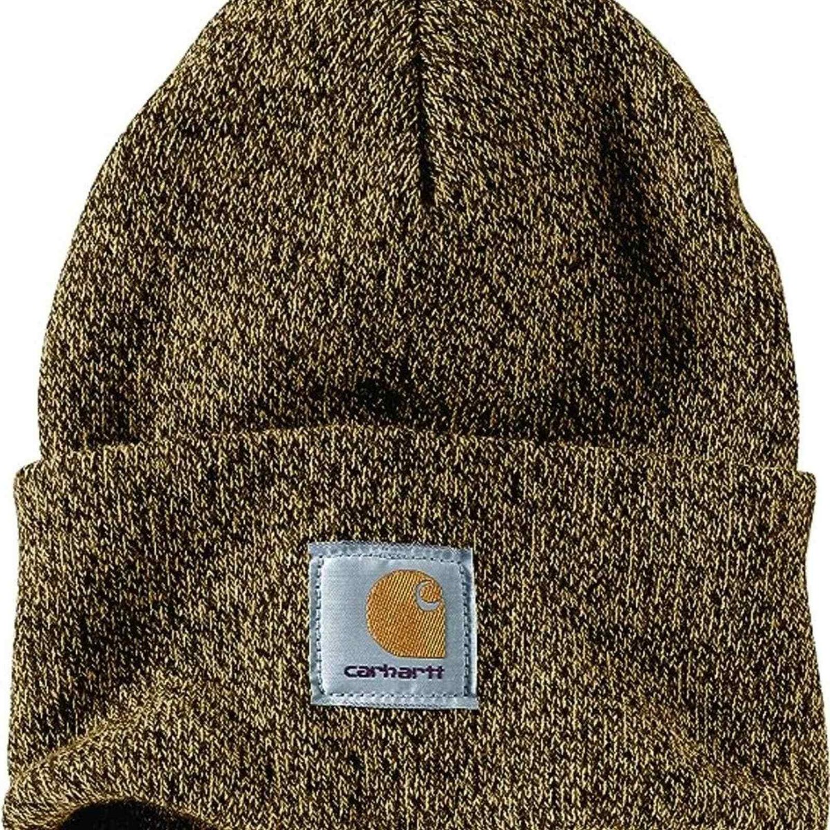 CARHARTT Men's Knit Cuffed Beanie in Dark Brown/Sandstone OS