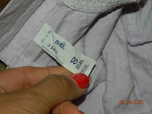 3580 Bali 40DD Lavender 2 Part Cup Underwire Bra VINTAGE - Picture 3 of 3