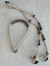 Beige Charro Horse Reins and Bosal set Riendas Charras y Bosal Color Beige