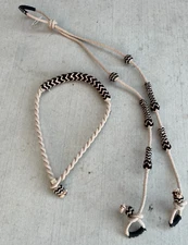 Beige Charro Horse Reins and Bosal set Riendas Charras y Bosal Color Beige