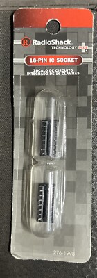 NOS Radio Shack #276-1998 16-PIN Low Profile Socket 2-pack
